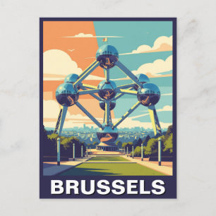  Brussel België Atomium Reizen Briefkaart