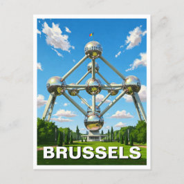 Brussel België Atomium Reizen Briefkaart