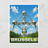 Brussel België Atomium Reizen Briefkaart (Voorkant)
