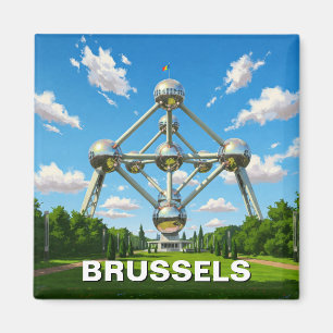 Brussel België Atomium Reizen Magneet
