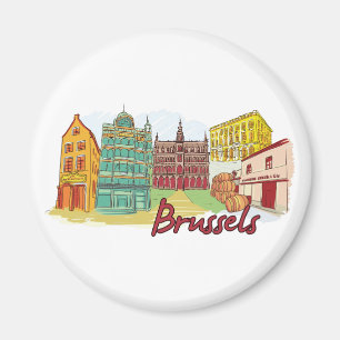 Brussel, België beroemde stad Magneet