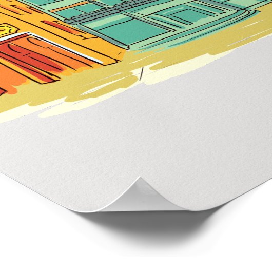 Brussel, België beroemde stad Poster (Hoek)