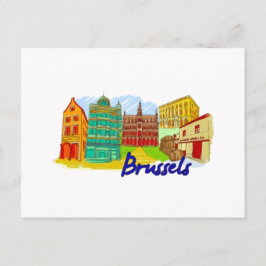 Brussel - België Briefkaart (Voorkant)