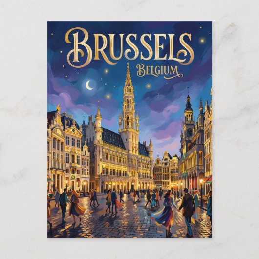 Brussel België Briefkaart (Voorkant)