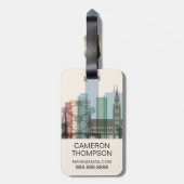 Brussel, België | City Skyline Bagagelabel (Achterkant verticaal)