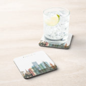 Brussel, België | City Skyline Bier Onderzetter (Rechterzijde)