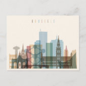 Brussel, België | City Skyline Briefkaart (Voorkant)