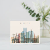 Brussel, België | City Skyline Briefkaart (Staand voorkant)