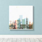 Brussel, België | City Skyline Canvas Afdruk (Insitu (Houten vloer))