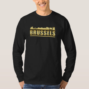 Brussel België City Skyline Cityscape Funny Gift T-shirt