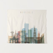 Brussel, België | City Skyline Wandkleed (Voorkant (horizontaal))