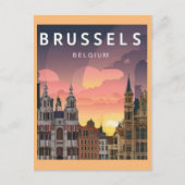 Brussel België, de populaire stad Briefkaart (Voorkant)