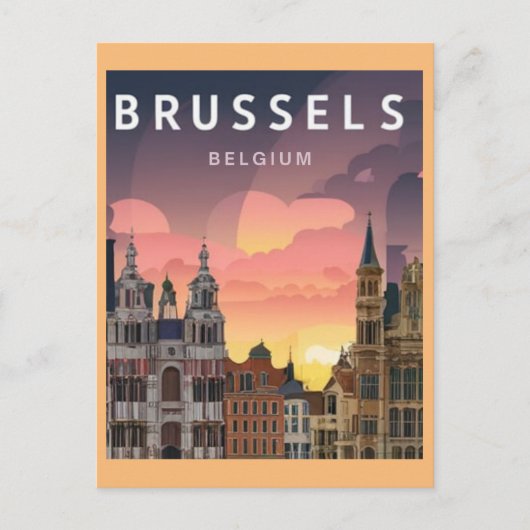 Brussel België, de populaire stad Briefkaart (Voorkant)