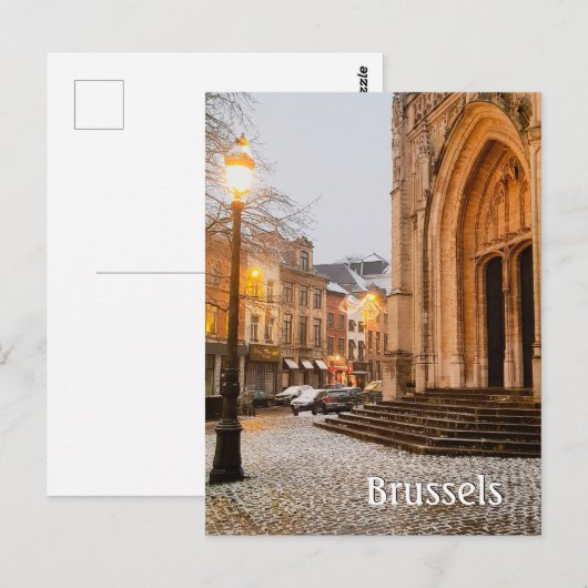 Brussel België foto Sablon Briefkaart (Voorkant / Achterkant)