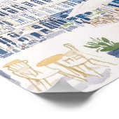 Brussel België Gouache Schilderillustratie Reizen Poster (Hoek)