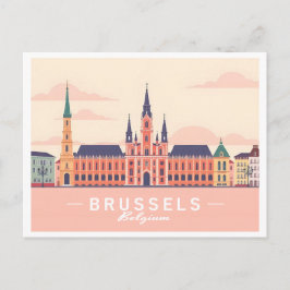 Brussel België Grote Markt Pastelreizen Briefkaart