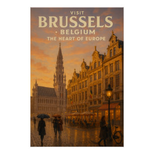 Brussel, België – Het hart van Europa. Perfect Poster