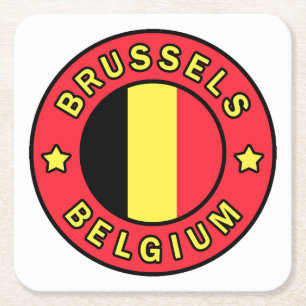 Brussel België Kartonnen Onderzetters