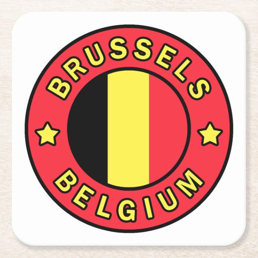 Brussel België Kartonnen Onderzetters (Voorkant)