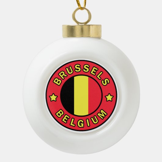 Brussel België Keramische Bal Ornament (Voorkant)