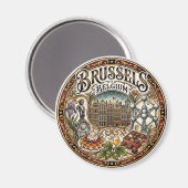 Brussel België Magneet (Voorkant / Achterkant)