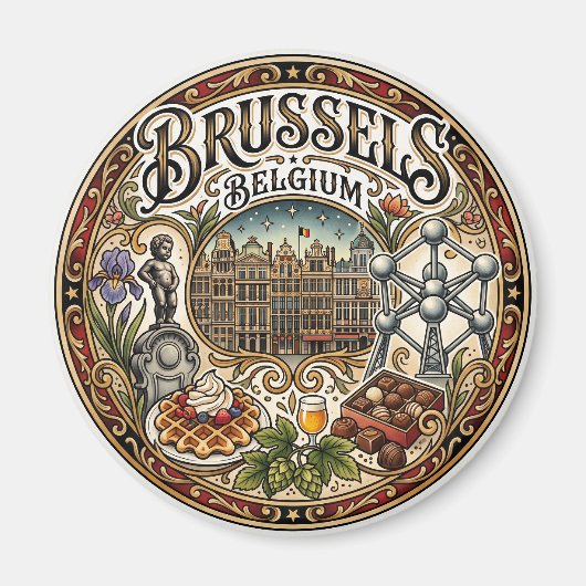 Brussel België Magneet (Voorkant)