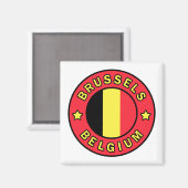 Brussel België Magneet (Voorkant / Achterkant)