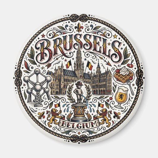 Brussel België Magneet (Voorkant)