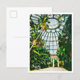 Brussel België Olieverf Stad Landschap Briefkaart