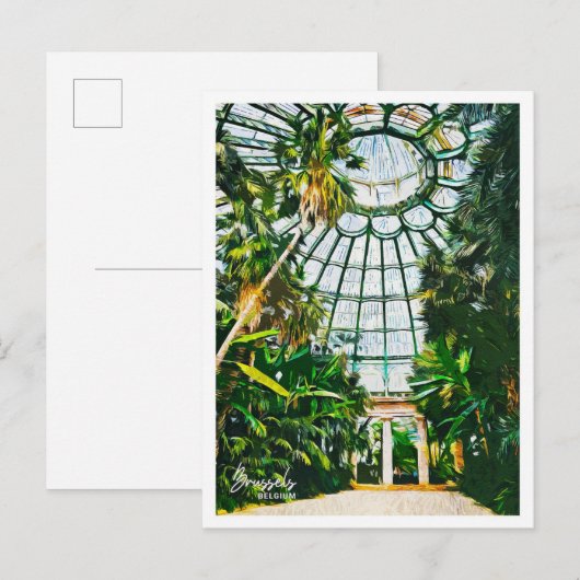 Brussel België Olieverf Stad Landschap Briefkaart (Voorkant / Achterkant)