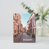 Brussel België oud Briefkaart straatfoto (Staand voorkant)