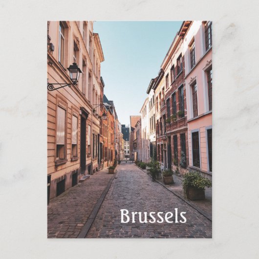 Brussel België oud Briefkaart straatfoto (Voorkant)
