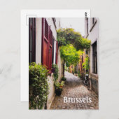 Brussel België oud Briefkaart straatfoto (Voorkant / Achterkant)
