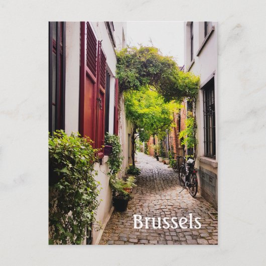 Brussel België oud Briefkaart straatfoto (Voorkant)