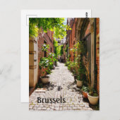 Brussel België oude straatfoto Briefkaart (Voorkant / Achterkant)