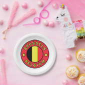 Brussel België Papieren Bordje (Feest)