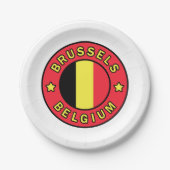 Brussel België Papieren Bordje (Voorkant)