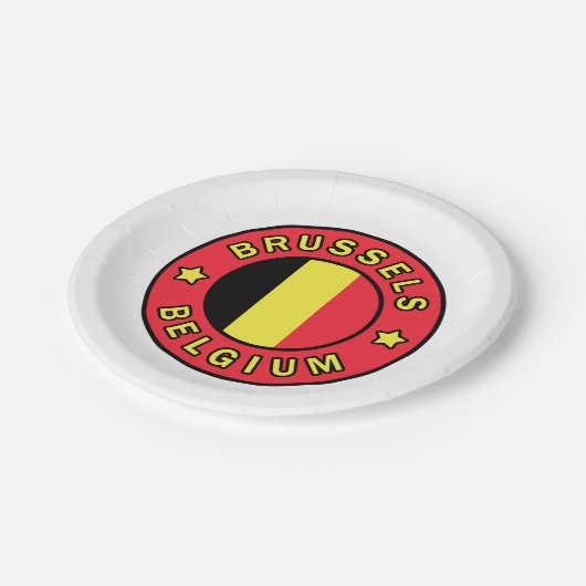 Brussel België Papieren Bordje (Gekanteld)