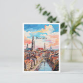 Brussel België Reis Esthetiek Briefkaart (Staand voorkant)
