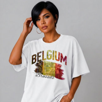 Brussel België Reis Penseelstreek Tri-Blend Shirt