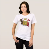 Brussel België Reis Penseelstreek Tri-Blend Shirt (Voorkant volledig)