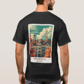 Brussel België Reisposter T-shirt (Achterkant)
