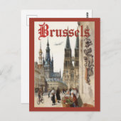  Brussel België Reizen Briefkaart (Voorkant / Achterkant)