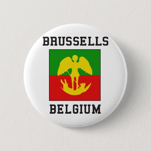 Brussel België Ronde Button 5,7 Cm (Voorkant)