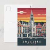 Brussel, België  Schilderij Briefkaart (Voorkant / Achterkant)