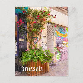 Brussel België straatfoto Briefkaart