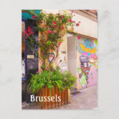 Brussel België straatfoto Briefkaart (Voorkant)
