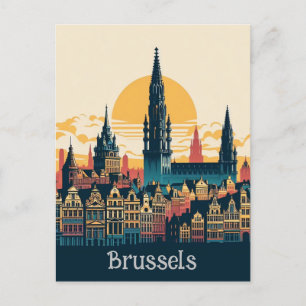 Brussel, België stylist schilderen Briefkaart