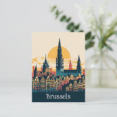Brussel, België stylist schilderen Briefkaart (Staand voorkant)
