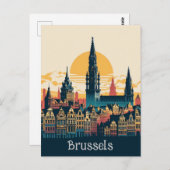 Brussel, België stylist schilderen Briefkaart (Voorkant / Achterkant)